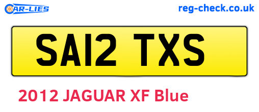 SA12TXS are the vehicle registration plates.