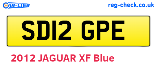 SD12GPE are the vehicle registration plates.