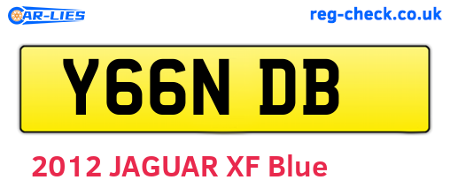 Y66NDB are the vehicle registration plates.
