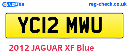 YC12MWU are the vehicle registration plates.