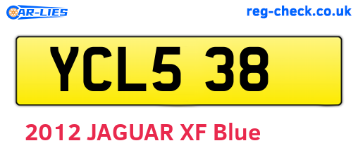YCL538 are the vehicle registration plates.