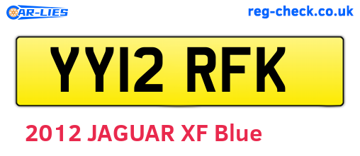 YY12RFK are the vehicle registration plates.