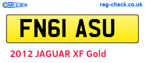 FN61ASU are the vehicle registration plates.