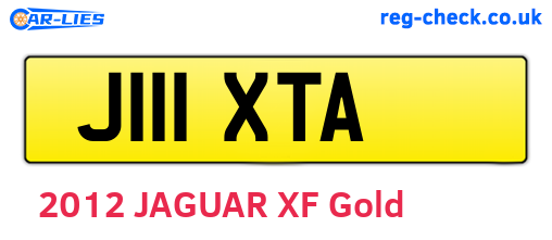 J111XTA are the vehicle registration plates.