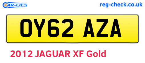OY62AZA are the vehicle registration plates.