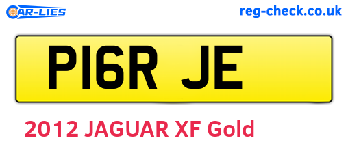 P16RJE are the vehicle registration plates.