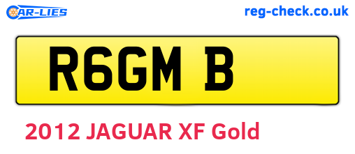 R6GMB are the vehicle registration plates.