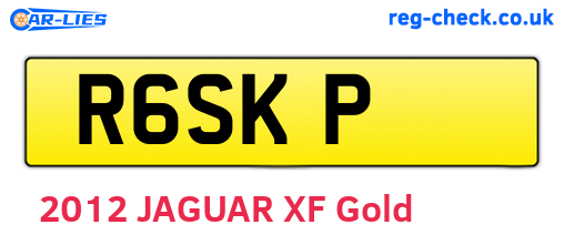 R6SKP are the vehicle registration plates.