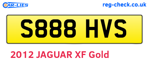 S888HVS are the vehicle registration plates.