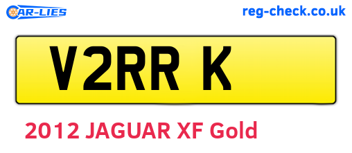 V2RRK are the vehicle registration plates.