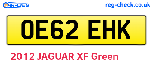 OE62EHK are the vehicle registration plates.
