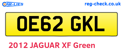OE62GKL are the vehicle registration plates.