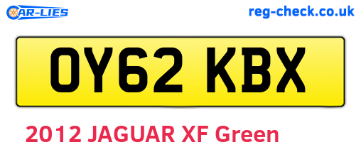 OY62KBX are the vehicle registration plates.