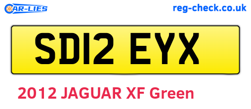 SD12EYX are the vehicle registration plates.