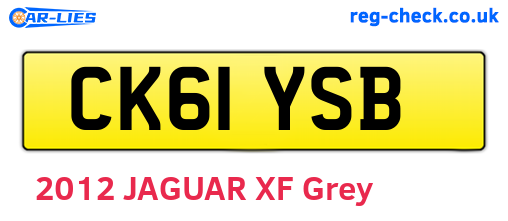 CK61YSB are the vehicle registration plates.