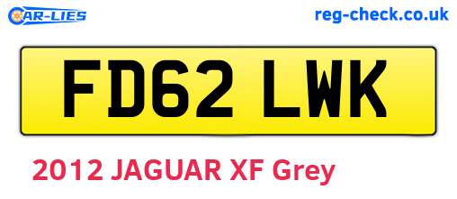FD62LWK are the vehicle registration plates.