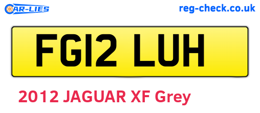 FG12LUH are the vehicle registration plates.