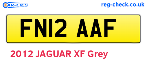 FN12AAF are the vehicle registration plates.