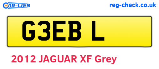G3EBL are the vehicle registration plates.
