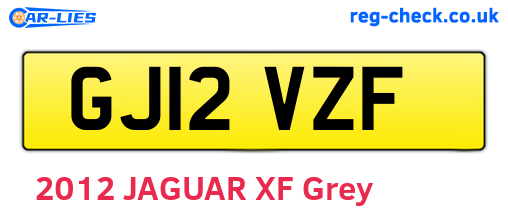 GJ12VZF are the vehicle registration plates.