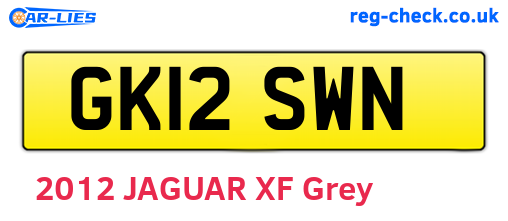 GK12SWN are the vehicle registration plates.