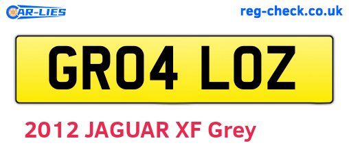 GR04LOZ are the vehicle registration plates.