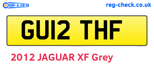 GU12THF are the vehicle registration plates.
