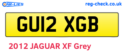 GU12XGB are the vehicle registration plates.