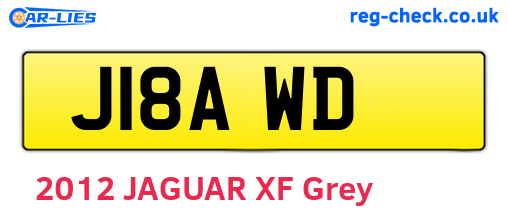 J18AWD are the vehicle registration plates.