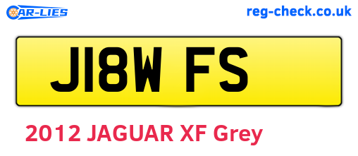 J18WFS are the vehicle registration plates.