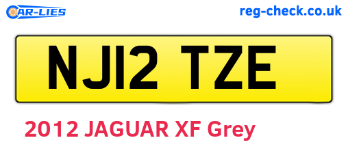 NJ12TZE are the vehicle registration plates.