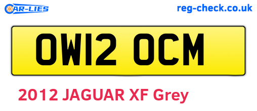 OW12OCM are the vehicle registration plates.