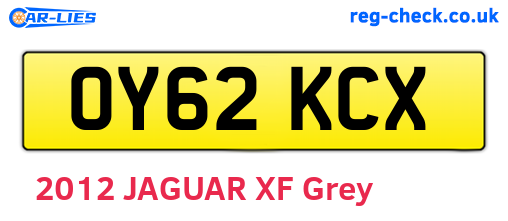 OY62KCX are the vehicle registration plates.