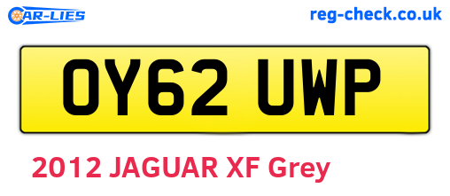 OY62UWP are the vehicle registration plates.