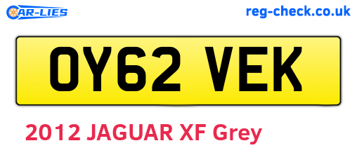 OY62VEK are the vehicle registration plates.