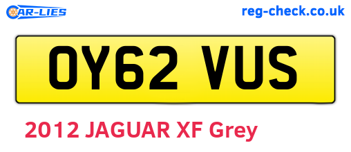 OY62VUS are the vehicle registration plates.