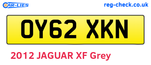 OY62XKN are the vehicle registration plates.