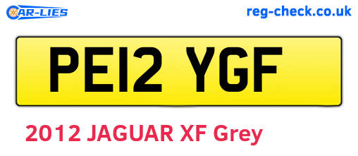 PE12YGF are the vehicle registration plates.