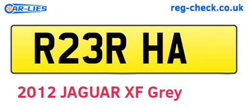 R23RHA are the vehicle registration plates.