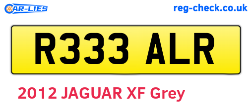 R333ALR are the vehicle registration plates.