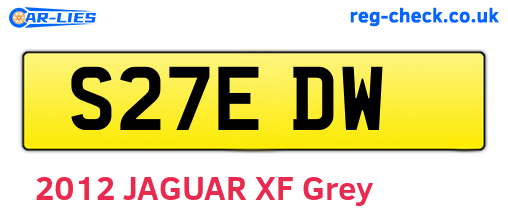 S27EDW are the vehicle registration plates.