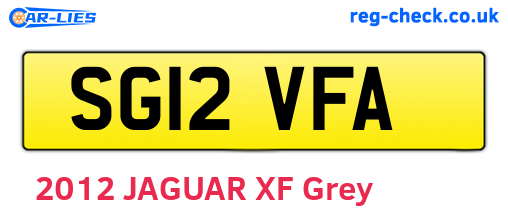 SG12VFA are the vehicle registration plates.