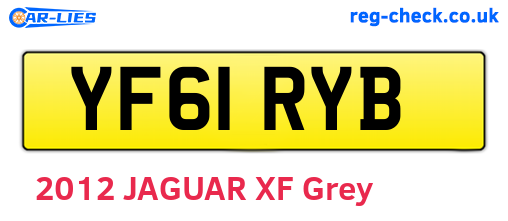 YF61RYB are the vehicle registration plates.
