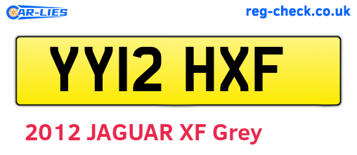YY12HXF are the vehicle registration plates.
