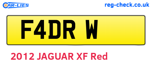 F4DRW are the vehicle registration plates.