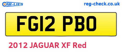 FG12PBO are the vehicle registration plates.