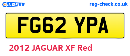 FG62YPA are the vehicle registration plates.
