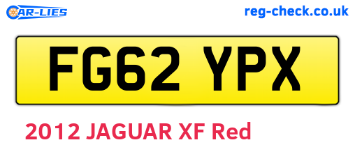 FG62YPX are the vehicle registration plates.