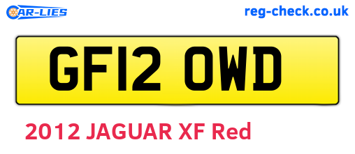 GF12OWD are the vehicle registration plates.