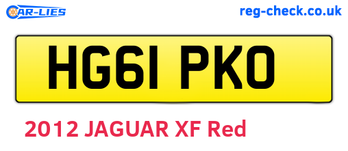 HG61PKO are the vehicle registration plates.